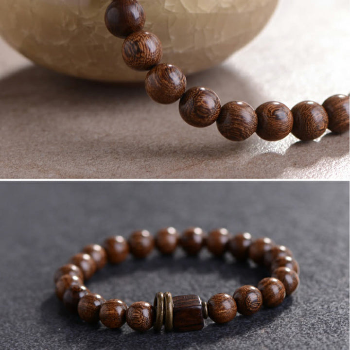 Buddha Stones Phoebe Zhennan Wood Spirituality Bracelet - image 8