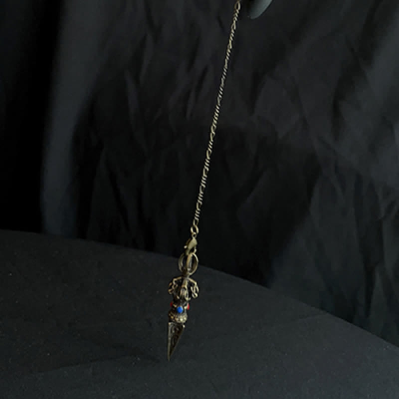 Buddha Stones Pentagram Eye of God Feather Hamsa Copper Healing Necklace Pendant Pendulum - image 15
