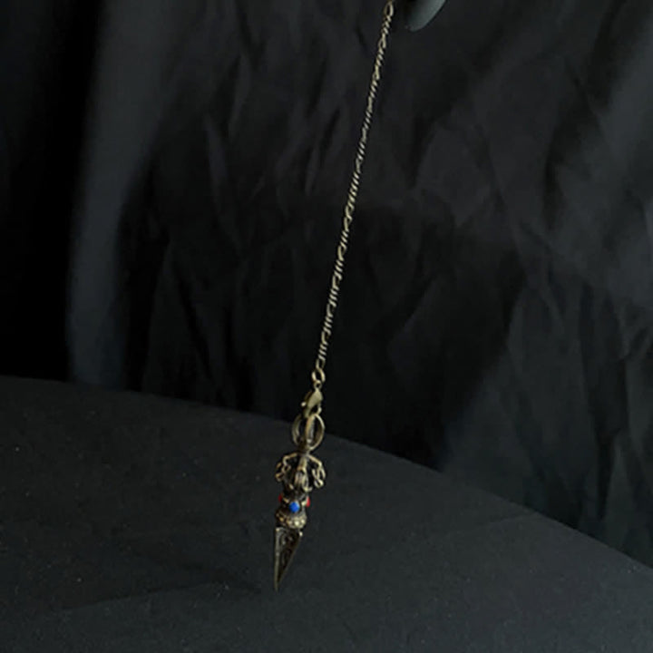 Buddha Stones Pentagram Eye of God Feather Hamsa Copper Healing Necklace Pendant Pendulum - image 15