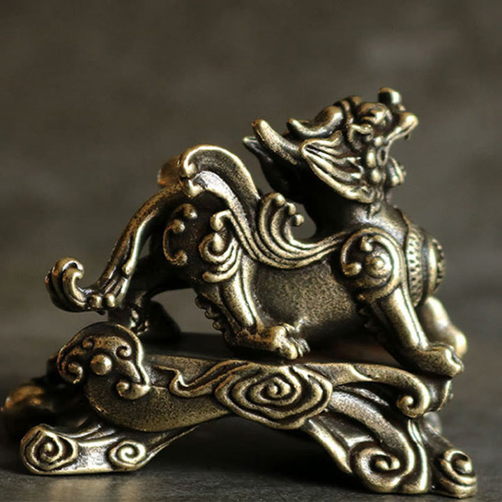 Buddha Stones Handmade FengShui PiXiu Copper Wealth Luck Decoration - image 3