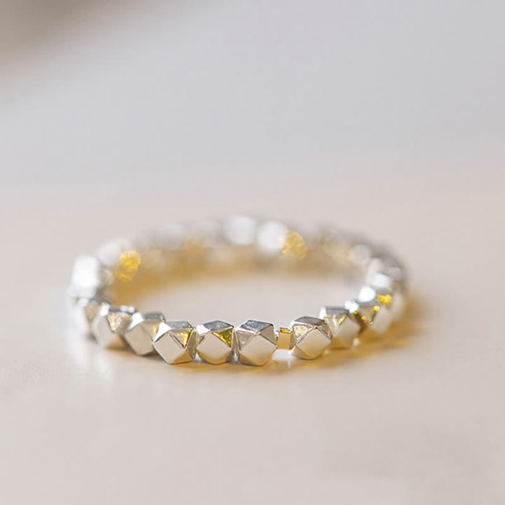 Buddha Stones 925 Sterling Silver Beaded Blessing Ring - image 9