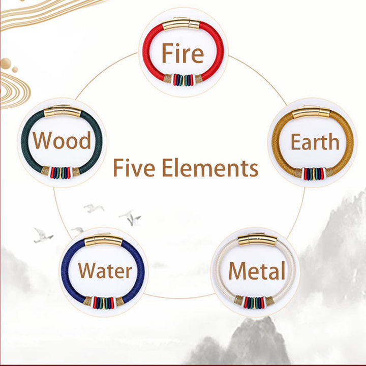 Buddha Stones Tibetan Handmade Colorful King Kong Knot Five Elements Luck Braid String Bracelet - image 4