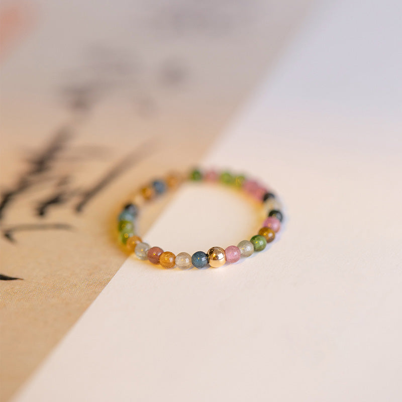 Buddha Stones Natural Tourmaline Positive Love Ring - image 5