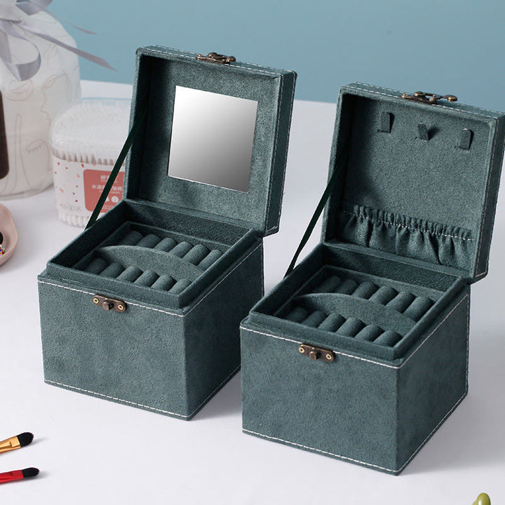 Buddha Stones Jewelry Box Organizer Three-Layer Jewelry Storage Box Flannel Gift Box - image 9
