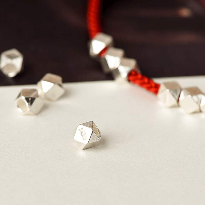 Buddha Stones 925 Sterling Silver Red String Braid Bracelet Anklet - image 8