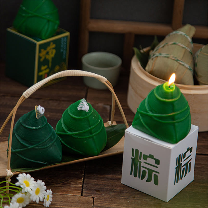 Buddha Stones Dragon Boat Festival Zongzi Pattern Scented Candle Gift For Family Friends - image 20