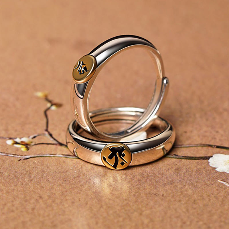 Buddha Stones Tibetan Om Mani Padme Hum Carved Chinese Zodiac Natal Buddha Peace Ring - image 41