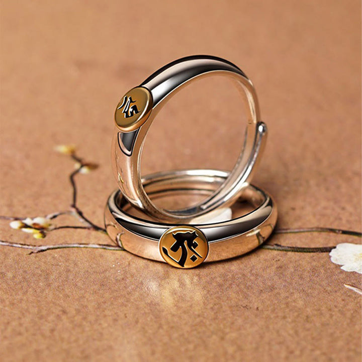 Buddha Stones Tibetan Om Mani Padme Hum Carved Chinese Zodiac Natal Buddha Peace Ring - image 41