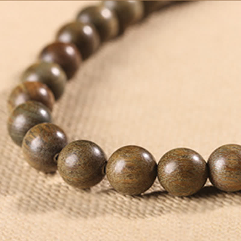Buddha Stones Tibetan Green Sandalwood Crystal Soothing Peace Bracelet - image 16