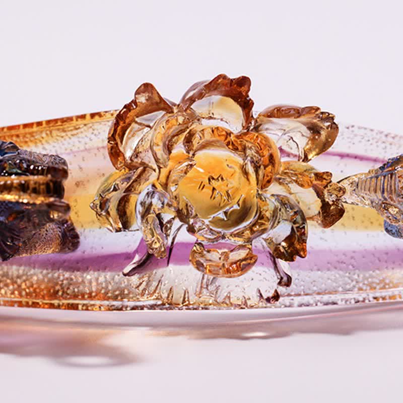 Handmade Liuli Crystal Ruyi Elephant Art Piece Home Decoration With Crystal Base - image 11