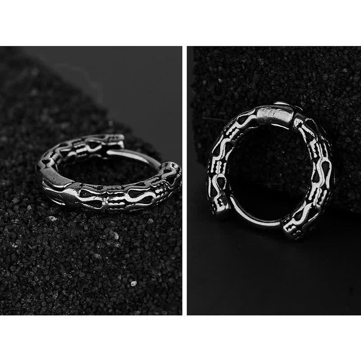 Retro Pattern Titanium Steel Balance Earrings - image 8
