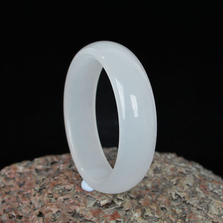 Buddha Stones Natural Golden Silk Jade Wealth Luck Bracelet Bangle - image 1