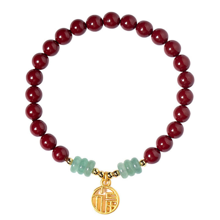 Buddha Stones Cinnabar Green Aventurine Luck Blessing Bracelet - image 10