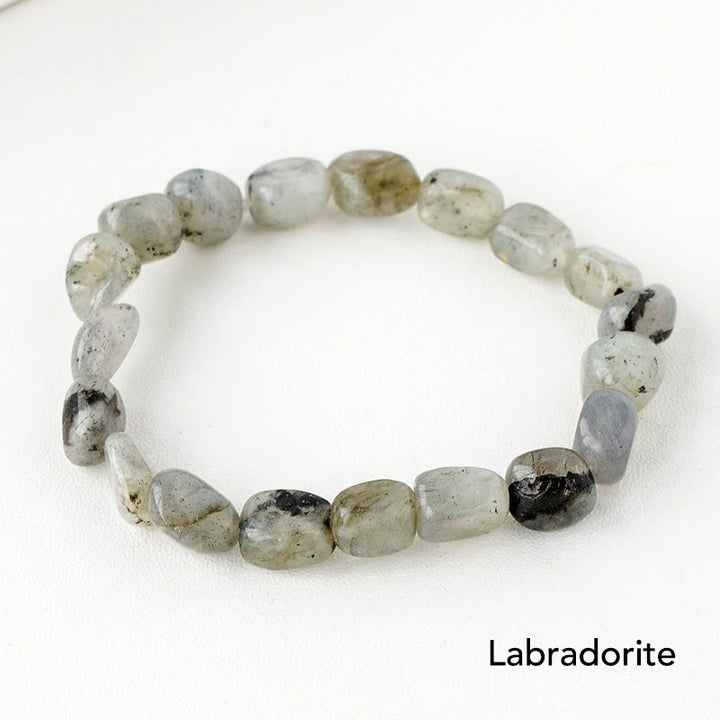 Natural Irregular Shape Crystal Stone Spiritual Awareness Bracelet - Labradorite - image 32