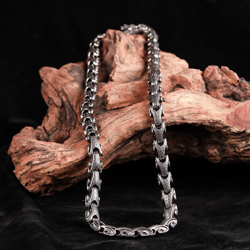 Buddha Stones Dragon Pattern Titanium Steel Protection Necklace Pendant Bracelet - image 3