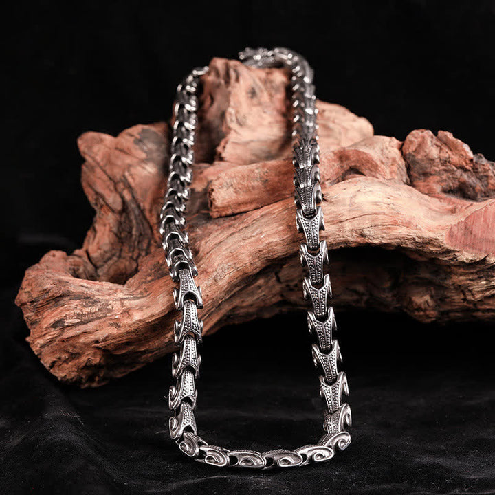 Buddha Stones Dragon Pattern Titanium Steel Protection Necklace Pendant Bracelet - image 3