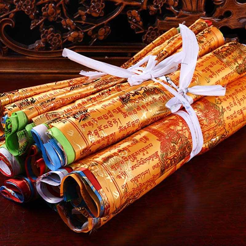 Buddha Stones Tibetan 5 Colors Windhorse Blessing Longevity Sutra Outdoor 20 Pcs Prayer Flag Decoration - image 1
