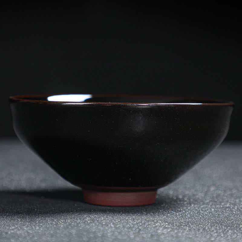 Buddha Stones Gold Maple Leaf Chinese Jianzhan Ceramic Teacup Tenmoku Kung Fu Tea Cup Bowl - image 18