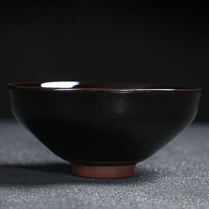 Buddha Stones Gold Maple Leaf Chinese Jianzhan Ceramic Teacup Tenmoku Kung Fu Tea Cup Bowl - image 18
