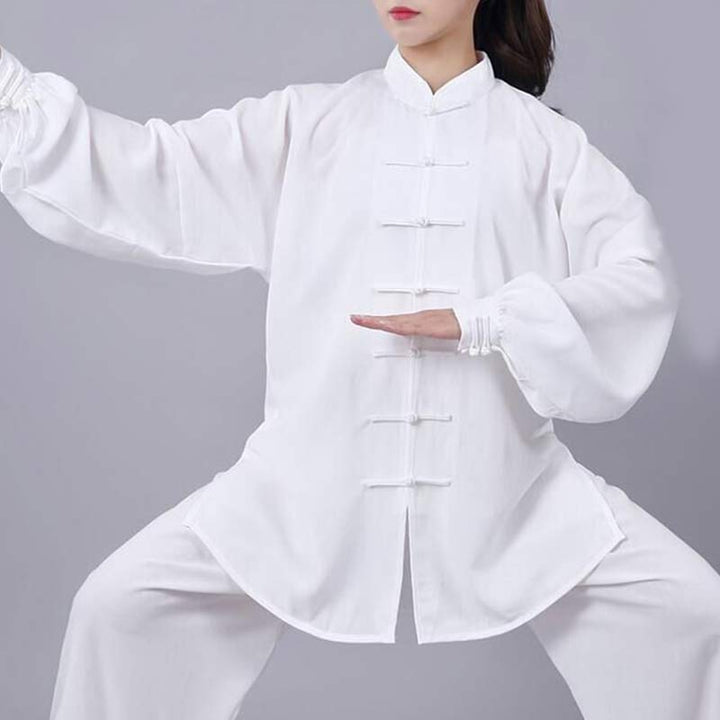 Buddha Stones Meditation Zen Prayer Spiritual Tai Chi Qigong Practice Unisex Embroidery Clothing Set - image 0