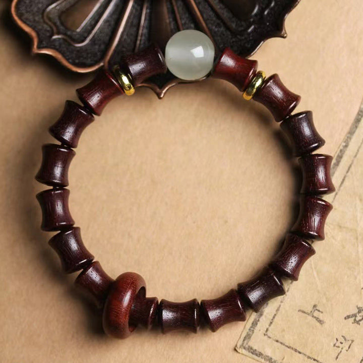 Buddha Stones Ebony Green Sandalwood Black Rosewood Bamboo Peace Bracelet - image 8