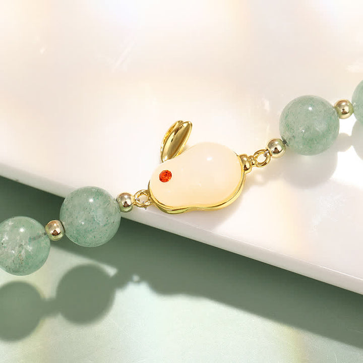 Buddha Stones Year of the Rabbit Natural Green Aventurine Luck Bead Bracelet - image 3