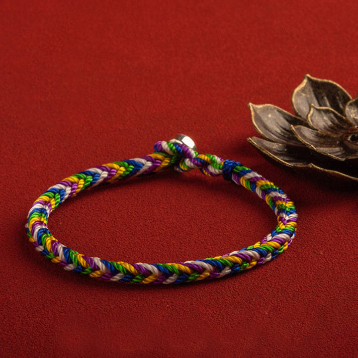 Buddha Stones "May everything go your way" Lucky Multicolored Bracelet - 19cm - 925 Silver Buckle - image 7