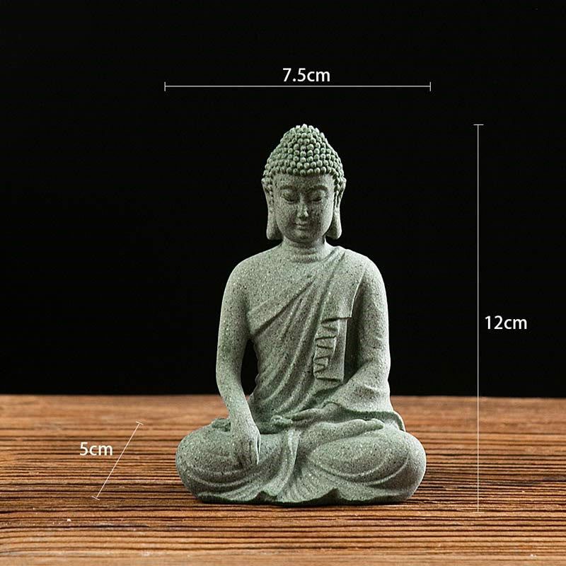 Buddha Stones Tibetan Meditation Contemplation Buddha Serenity Compassion Statue Figurine Decoration - Thinking 7.5*5*12cm - image 4