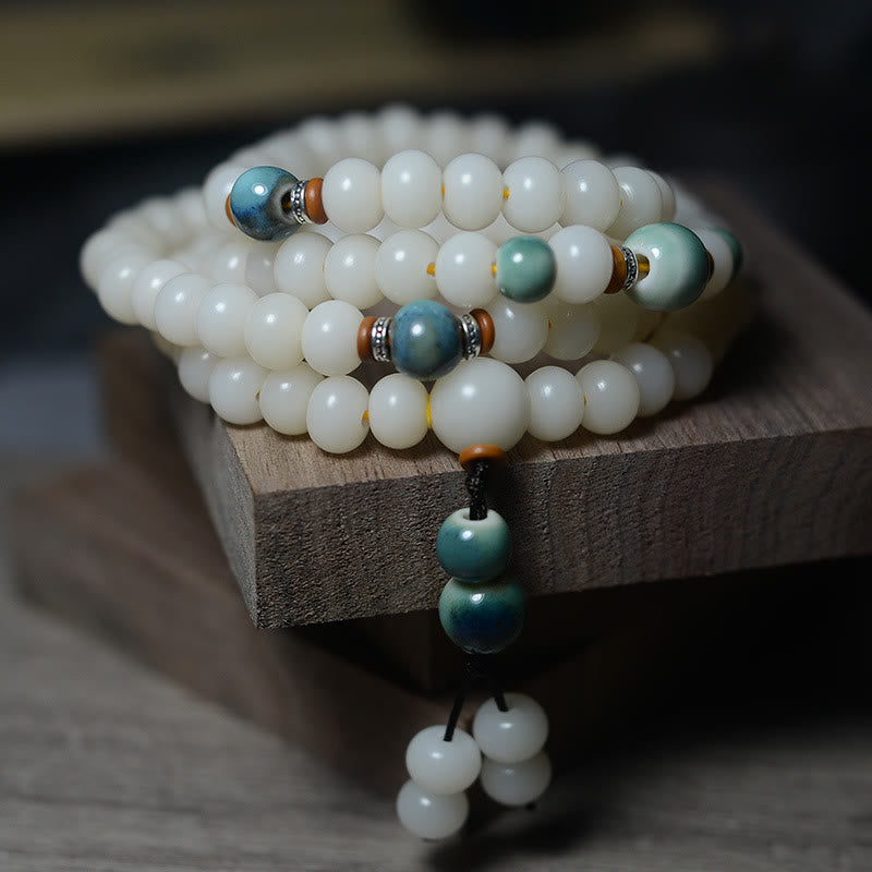 Buddha Stones 108 Mala Beads Bodhi Seed Keep Away Evil Spirits Calm Bracelet - image 10