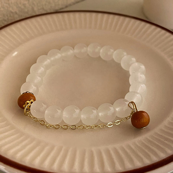 Buddha Stones Sandalwood Cat's Eye Fu Character Charm Protection Bracelet - Cat's Eye Sandalwood - image 9