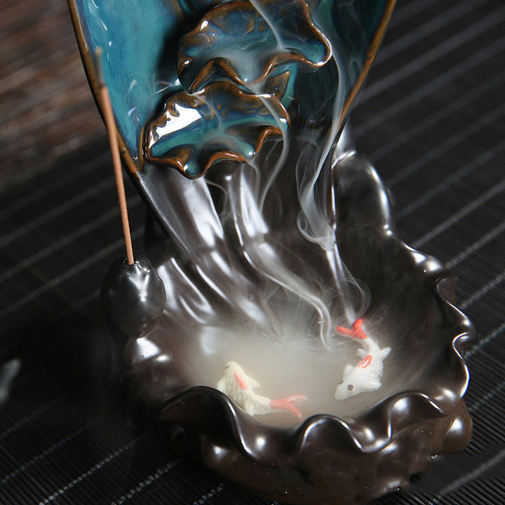 Buddha Stones Waterfall Incense Burner Backflow Incense Holder - image 5