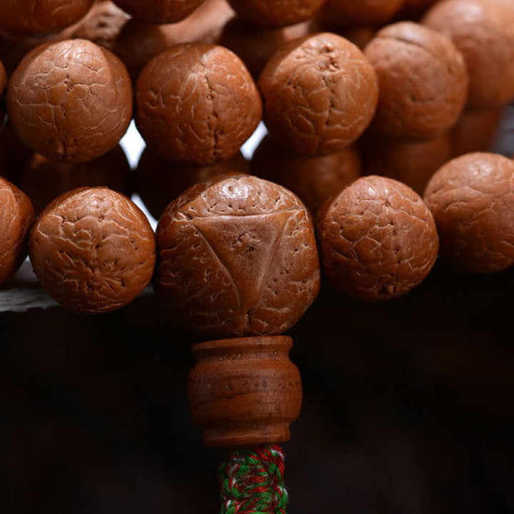 Buddha Stones 108 Mala Beads Nepal Bodhi Seed Luck Wealth Tassel Bracelet - image 6