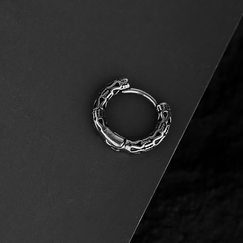 Retro Pattern Titanium Steel Balance Earrings - image 4