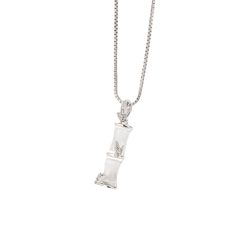 Buddha Stones Chalcedony Bamboo Pattern Harmony Necklace Pendant - image 13