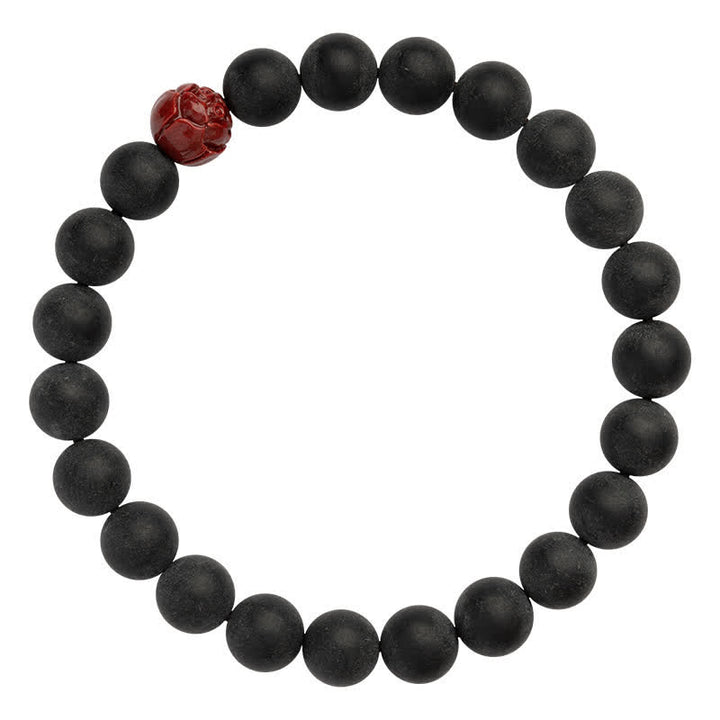 Buddha Stones Tibetan Cypress Cinnabar Lotus Healing Bracelet - image 11