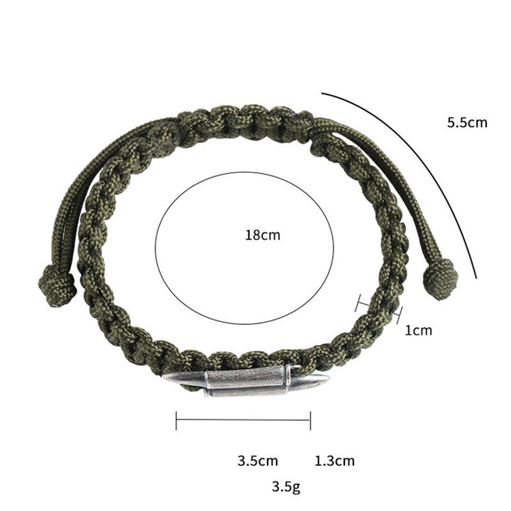 Buddha Stones 925 Sterling Silver Bullet Design Braided Rope Bracelet - image 10