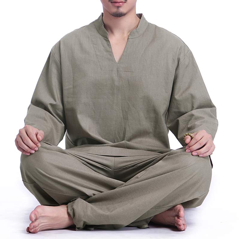 Buddha Stones Meditation Prayer Spiritual Zen Practice Yoga Clothing Men's Set - image 2