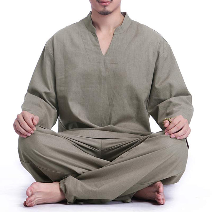 Buddha Stones Meditation Prayer Spiritual Zen Practice Yoga Clothing Men's Set - image 2