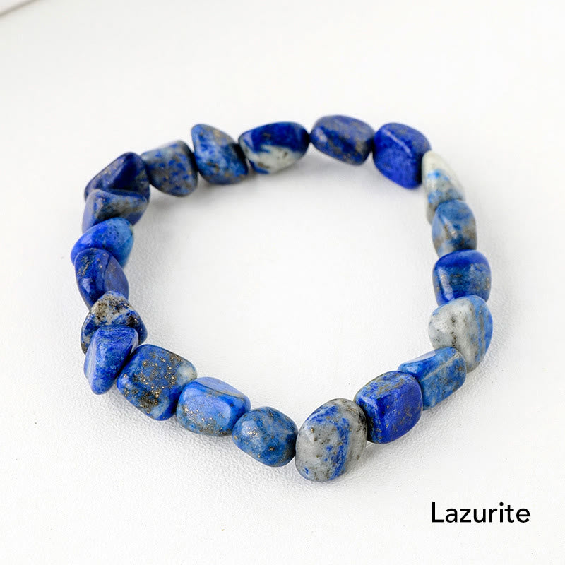 Natural Irregular Shape Crystal Stone Spiritual Awareness Bracelet - Lazurite - image 48