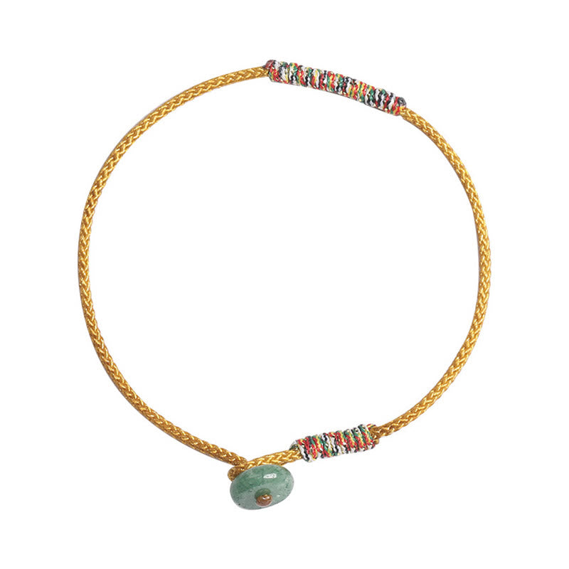 Buddha Stones Tibetan Handmade Green Aventurine Luck Protection Braided Rope Bracelet - image 8
