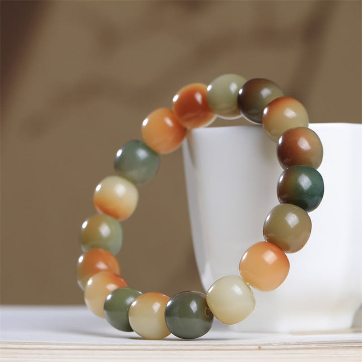 Buddha Stones Colorful Bodhi Seed Peace Wisdom Bracelet - image 1