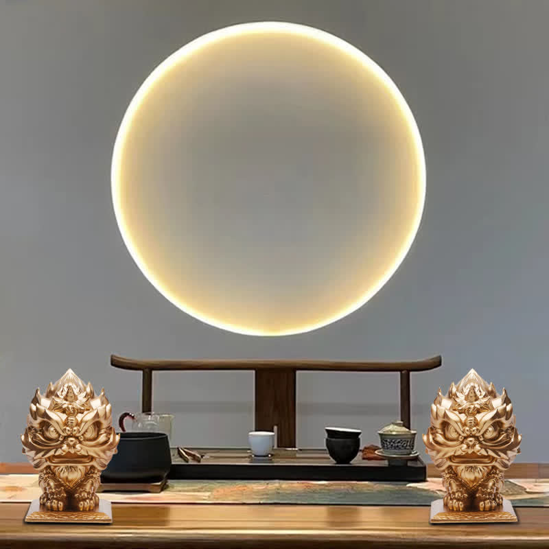 Buddha Stones Lion Statue Strength Resin Home Office Decoration - image 5