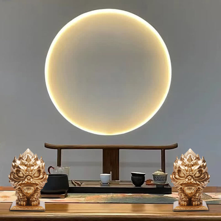 Buddha Stones Lion Statue Strength Resin Home Office Decoration - image 5
