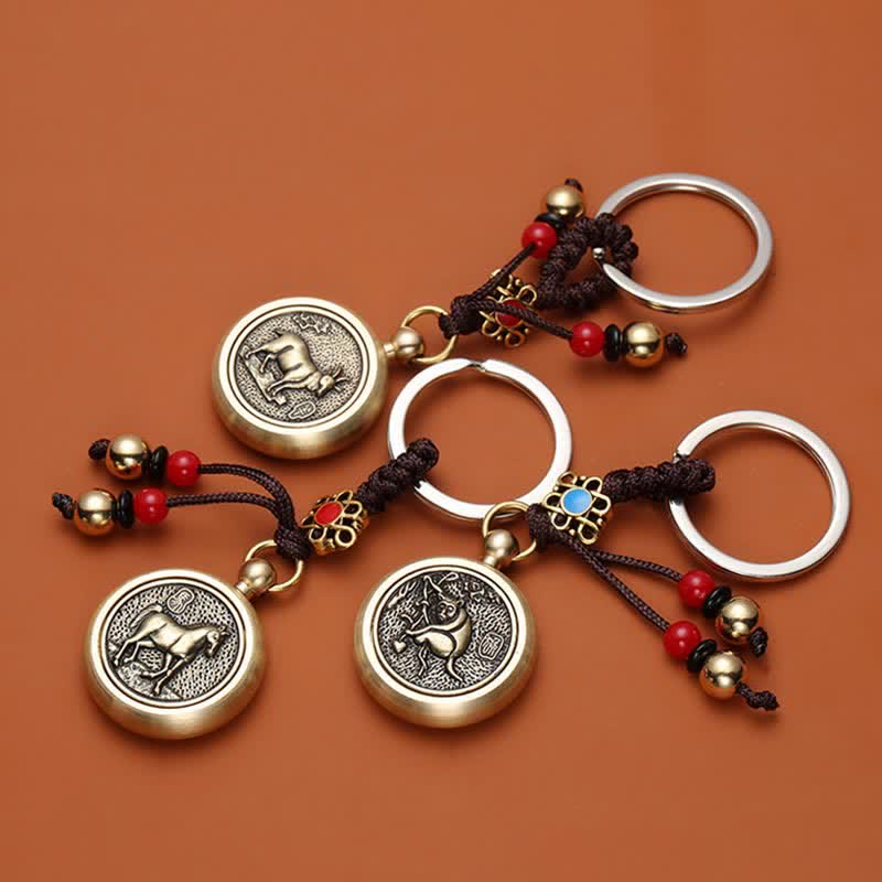 12 Chinese Zodiac Blessing Wealth Fortune Keychain - image 2