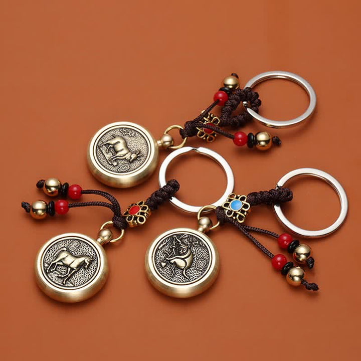 12 Chinese Zodiac Blessing Wealth Fortune Keychain - image 2
