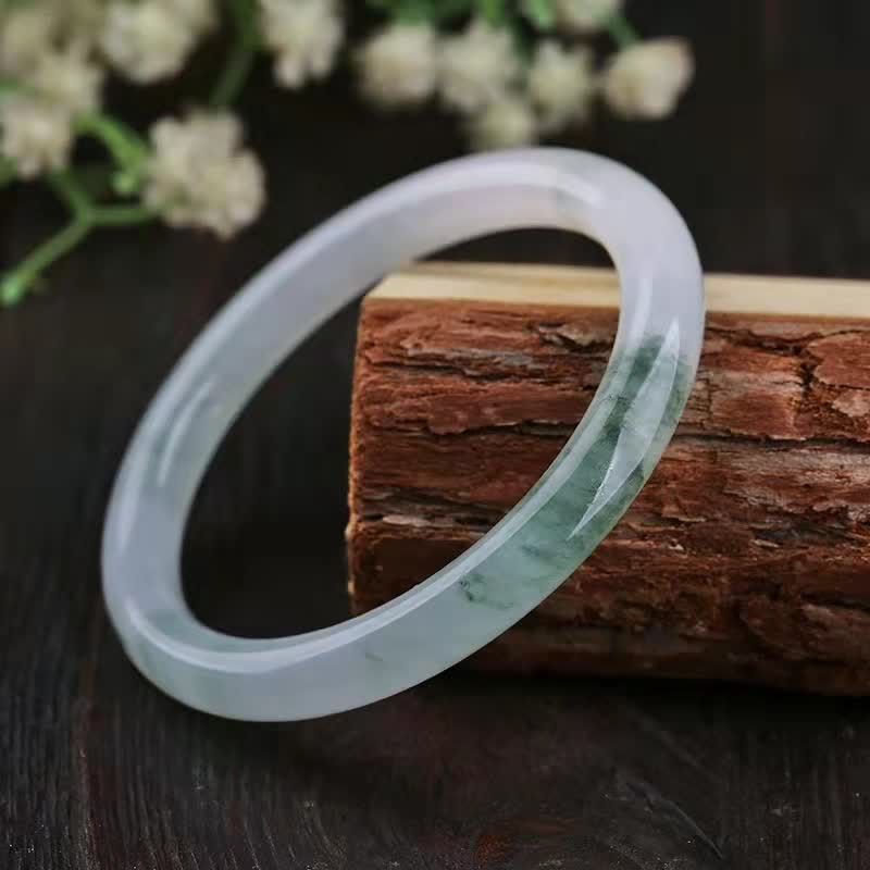 Buddha Stones Jade Abundance Luck Blessing Bracelet Bangle - 62mm - image 0