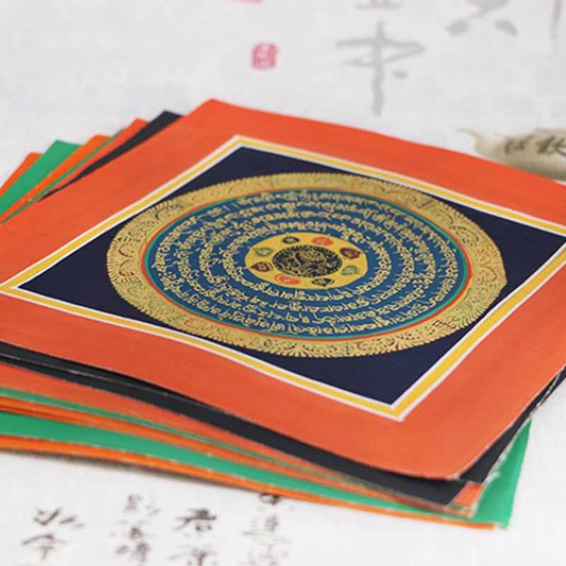 Buddha Stones Tibetan Handmade Thangka Painting Spiritual Blessing Blind Box Random Color Pattern - image 6