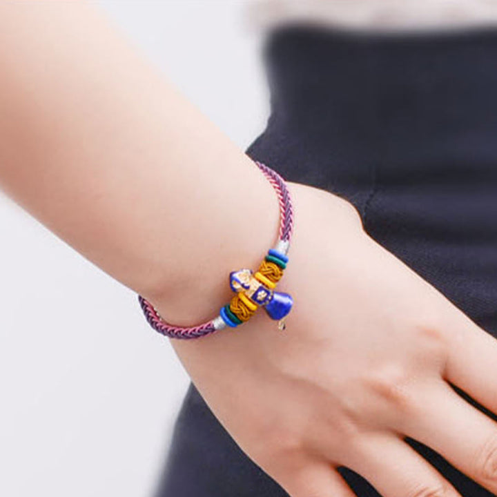 Buddha Stones Tibetan Handmade Dorje Vajra Strength Eight Threads String Bracelet - image 5