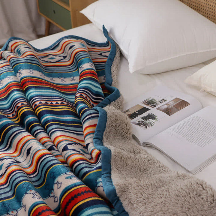 Buddha Stones Geometric Warm Soft Bed Throw Blanket - image 13