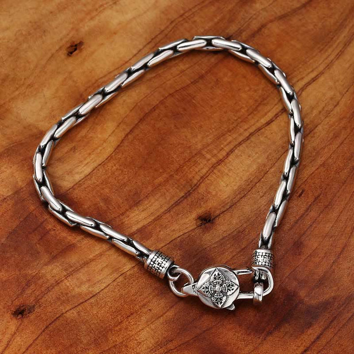Buddha Stones Tibetan Double Dorje Om Mani Padme Hum Buddha Swastika Vajra Strength Bracelet - image 8
